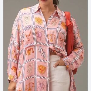 Corey Lynn Calter Long-Sleeve Printed Mini Shirt Dress | Anthropologie